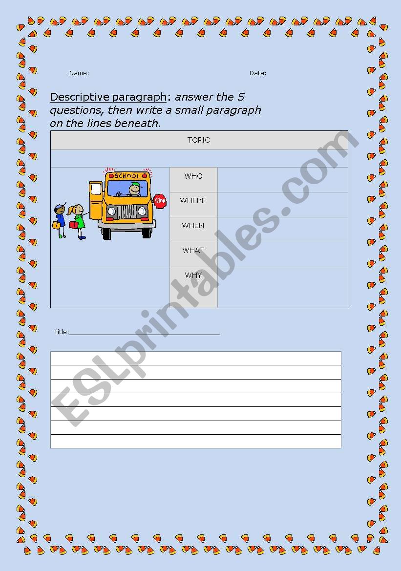 Imagine - and tell the story. worksheet