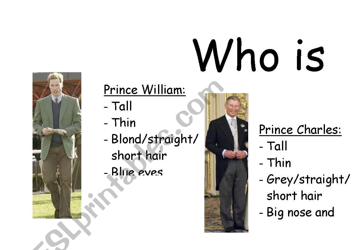 Who is who game - british royal family (part 1)