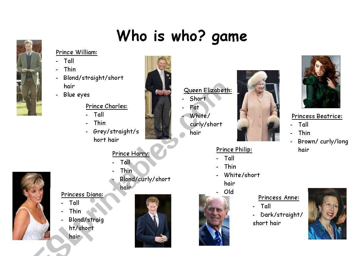 Who is who game? - british royal family (part 2)