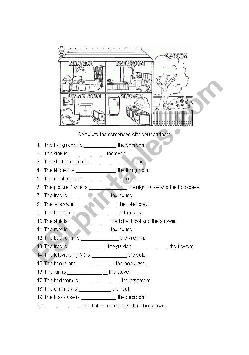 Prepositions worksheet