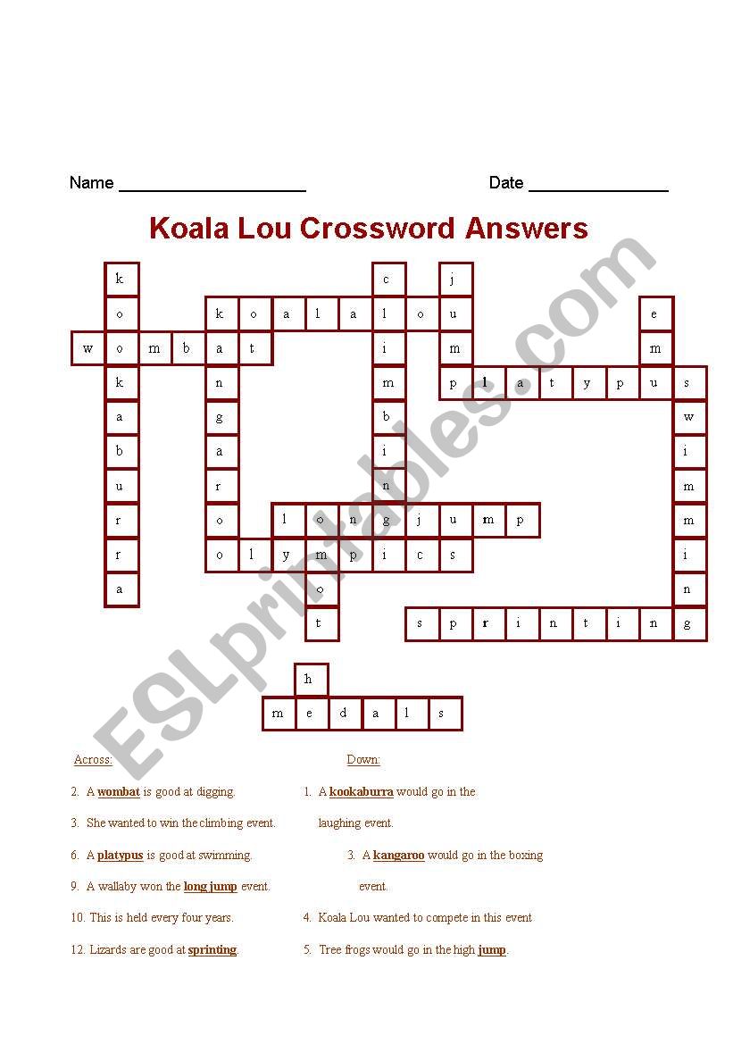 exercises worksheet