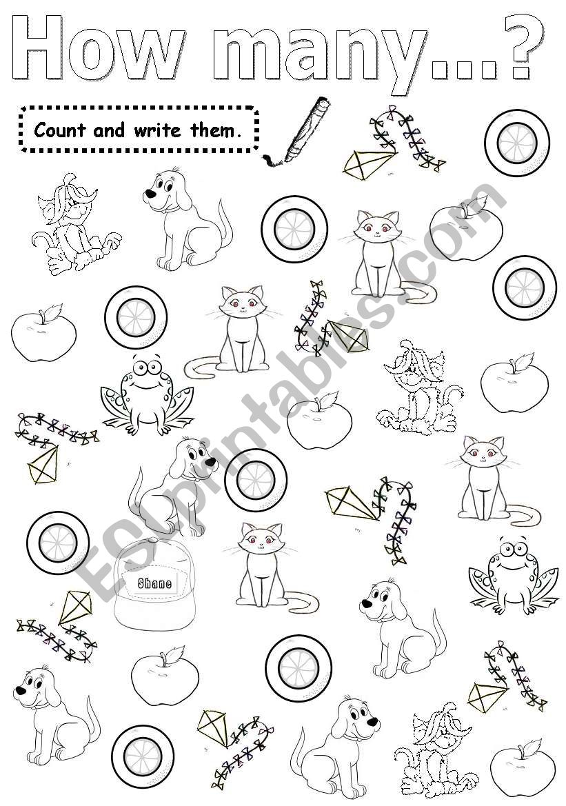 How many...  Â¡H worksheet