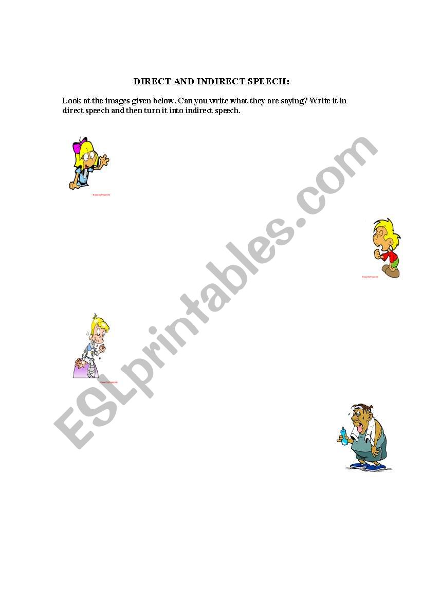 reported speech worksheet