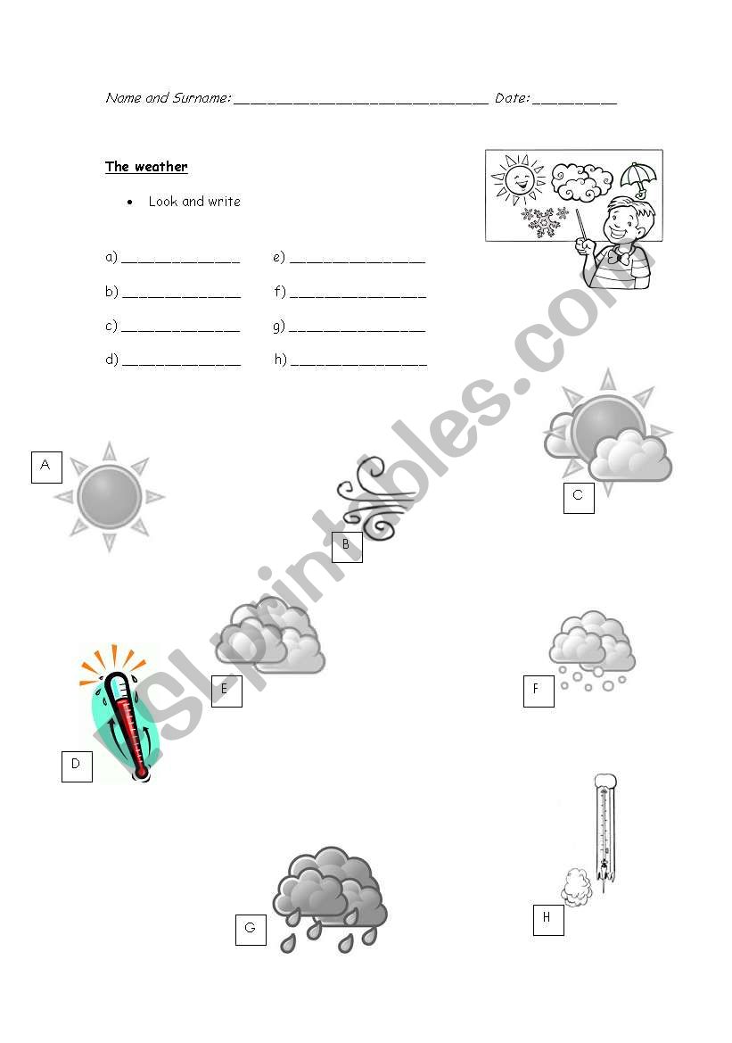 The weather worksheet