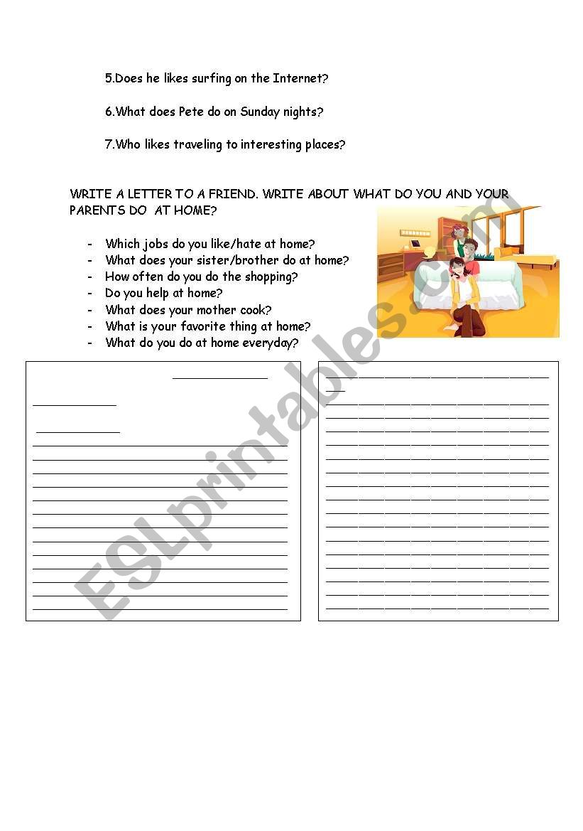 Daily routine 2 worksheet