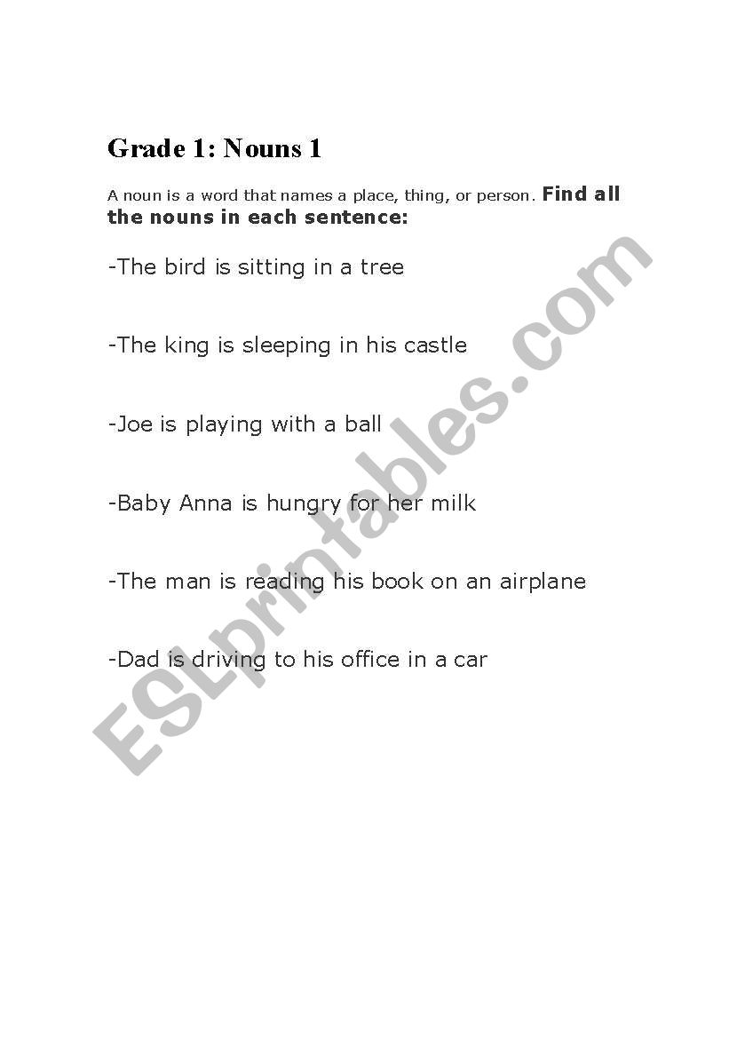 grammar worksheet