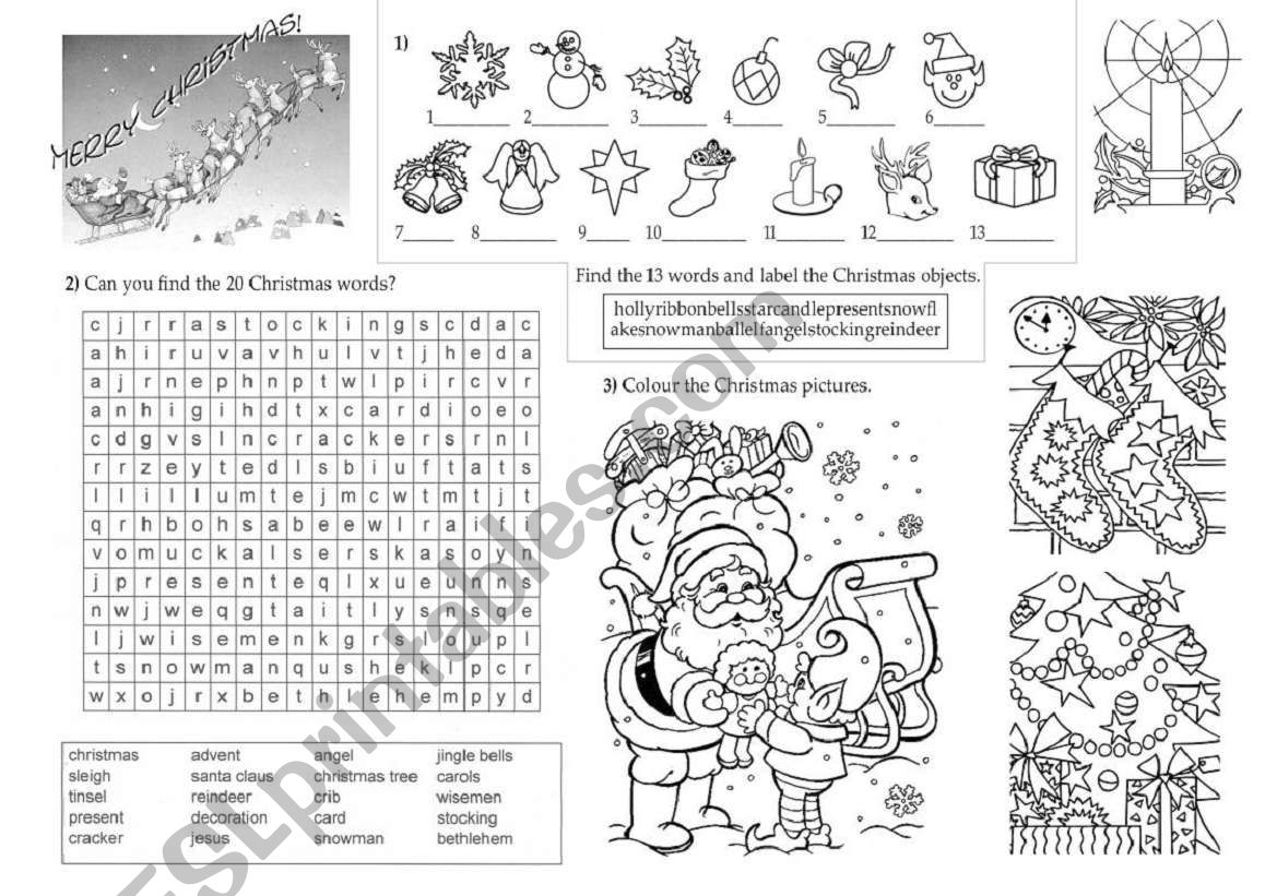 Christmas Words worksheet