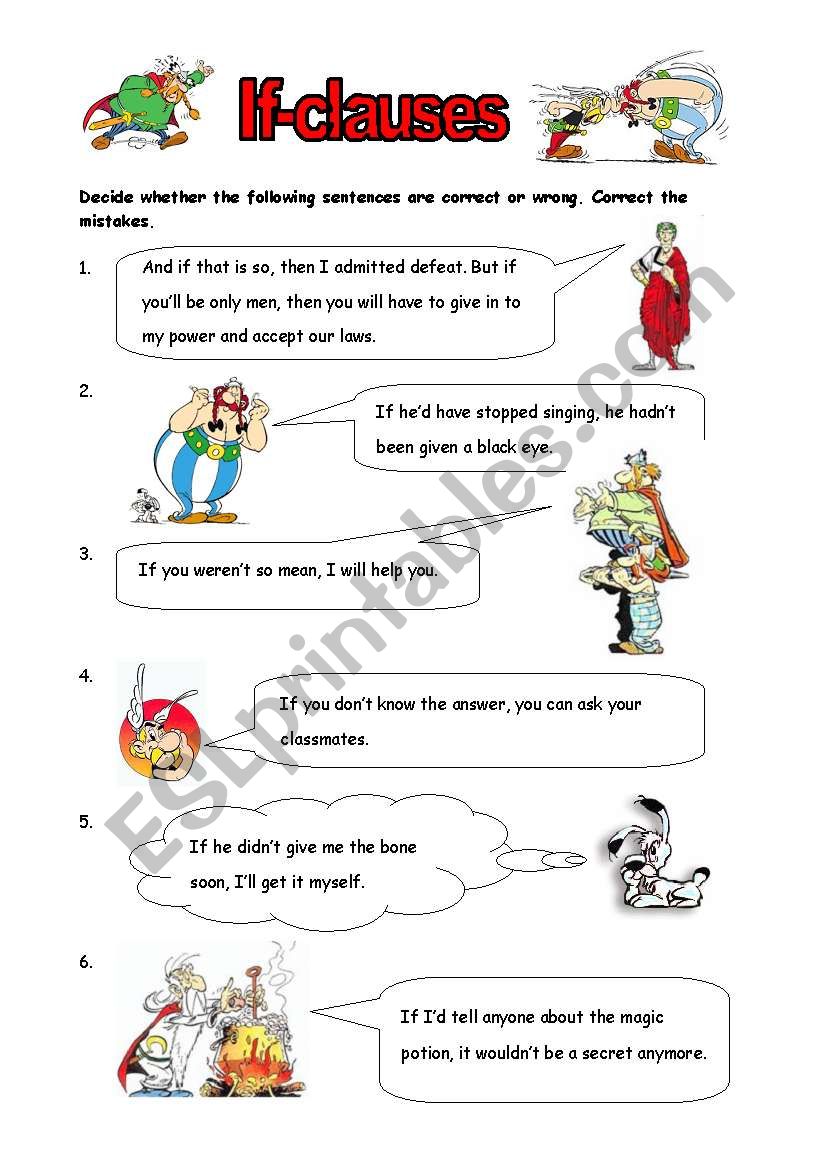 If-clauses worksheet