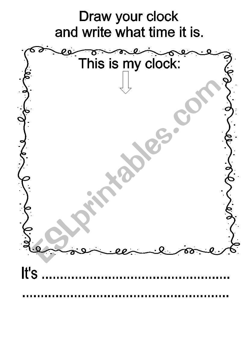 telling the time worksheet