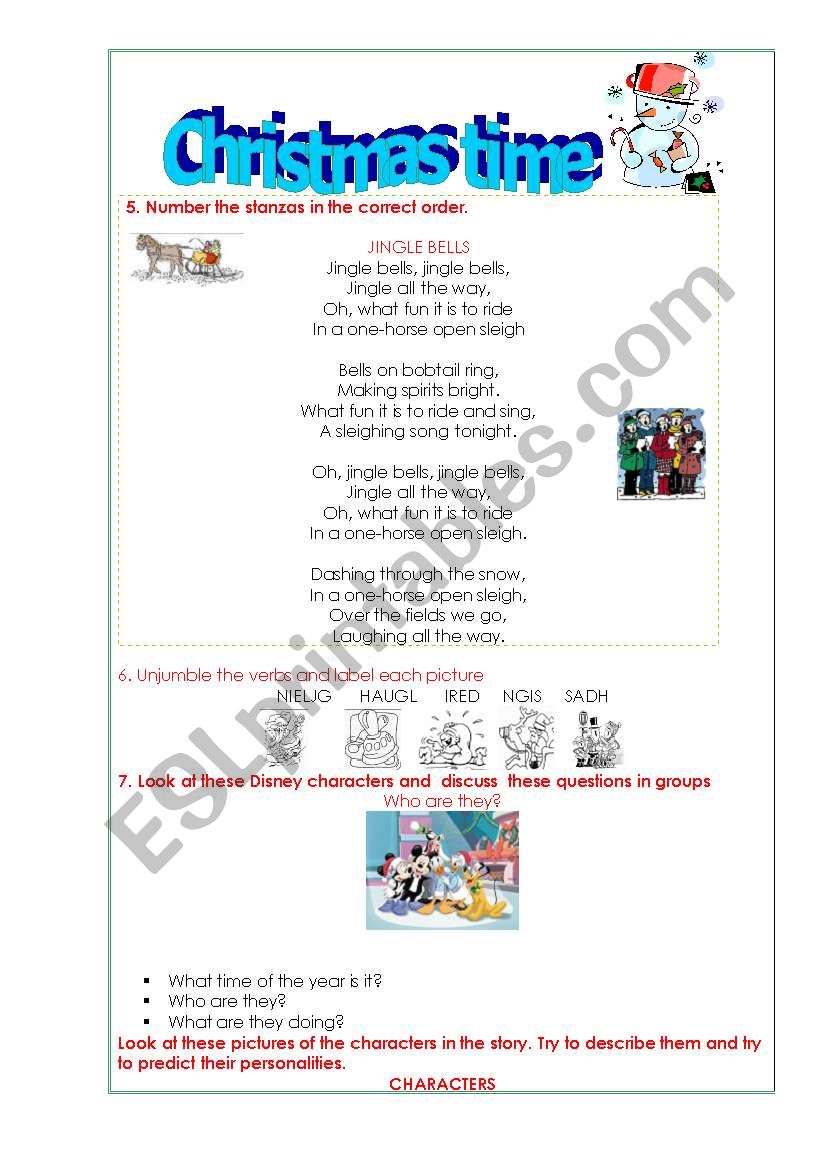 Christmas time2 worksheet