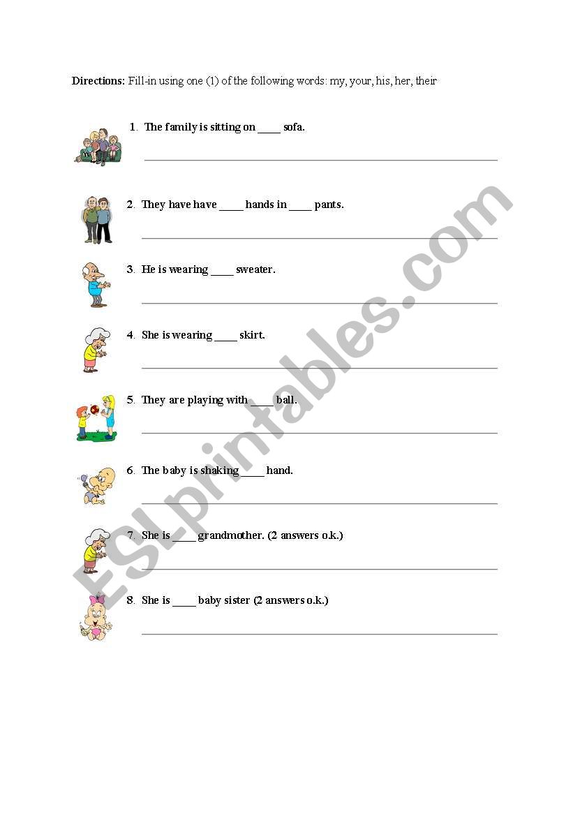 Directions worksheet