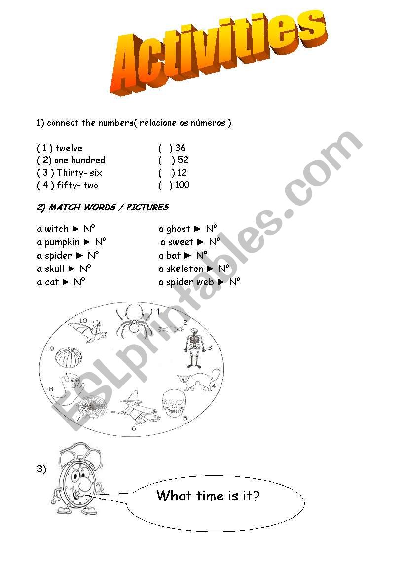 numbers  worksheet