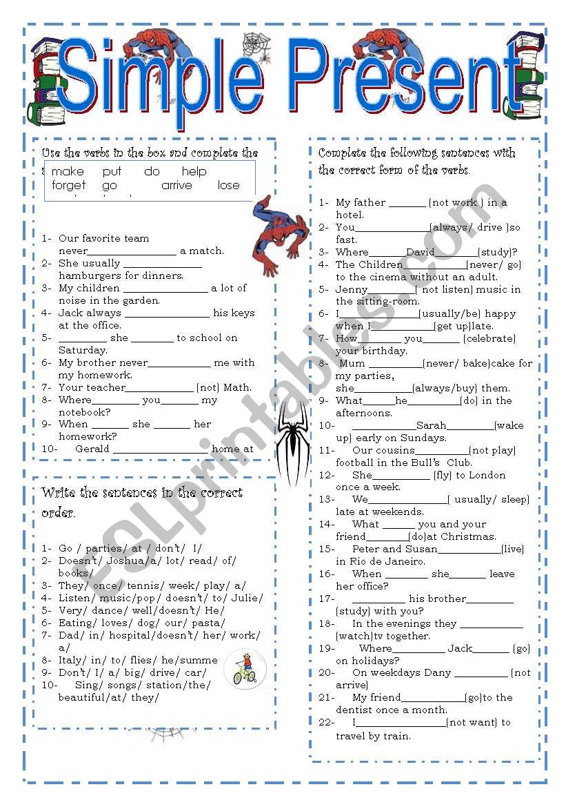 Simple Present worksheet