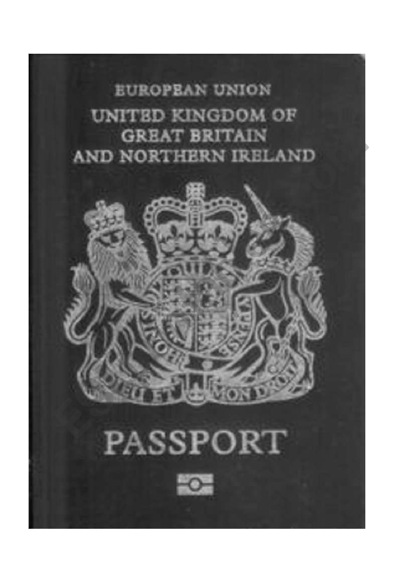 Passport Template worksheet