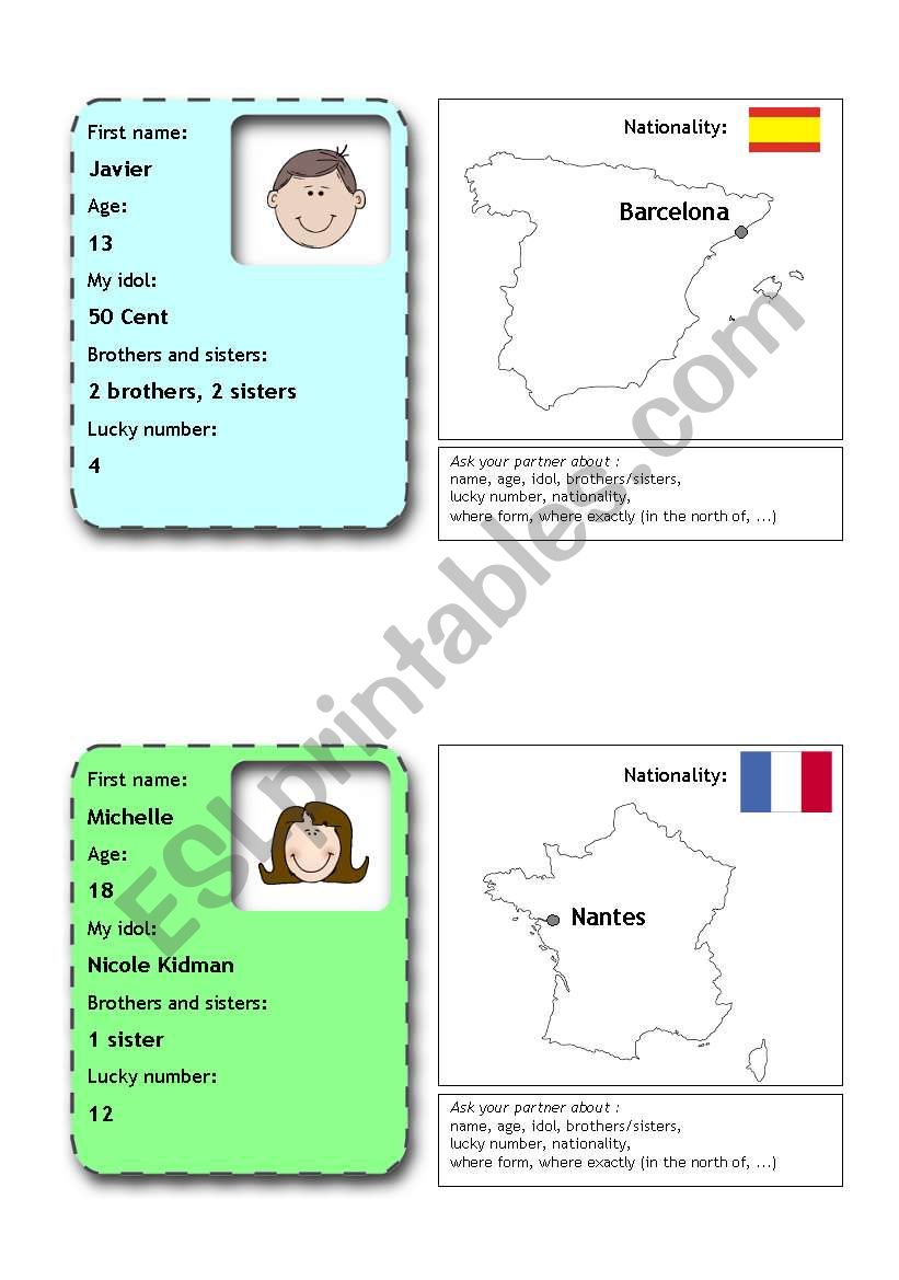 people flashcards 3 (from 12) worksheet