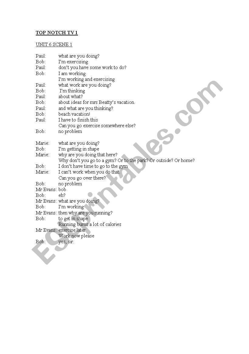 transcription of top notch tv 1