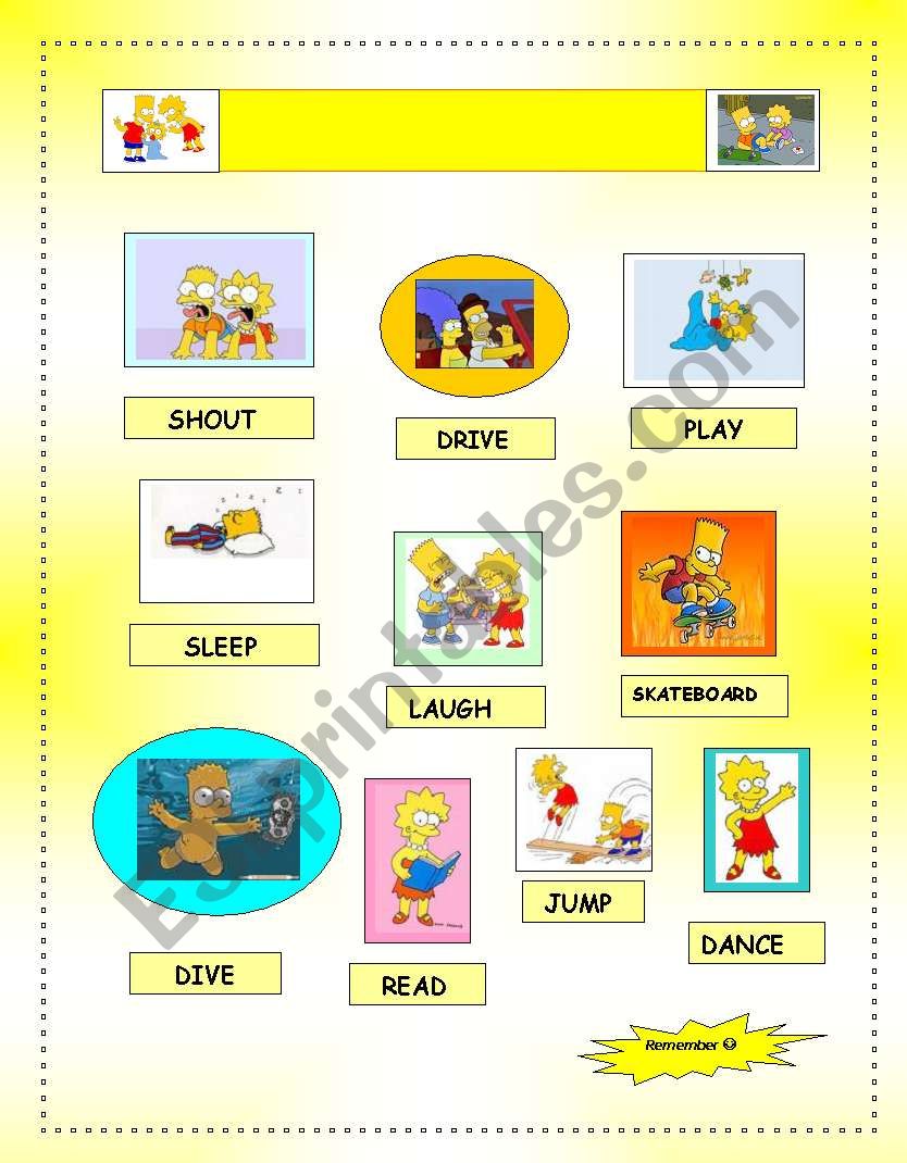 verbs  worksheet