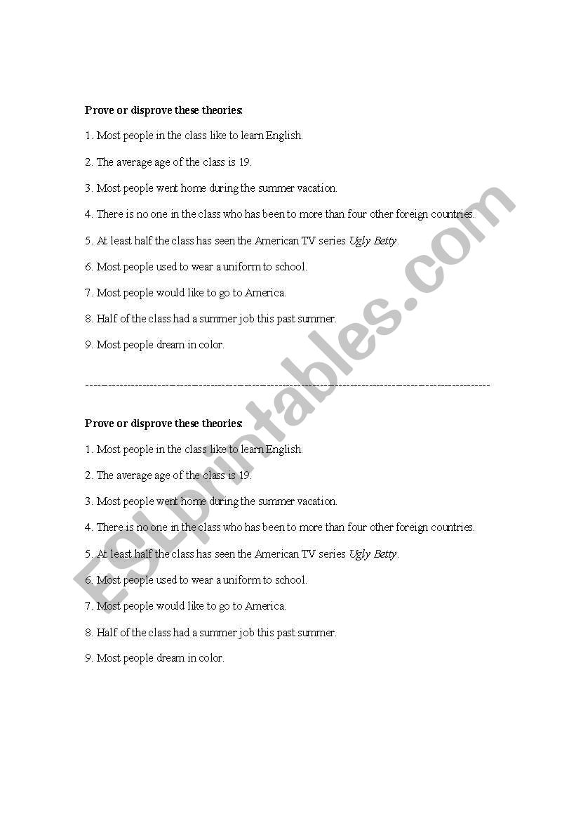 Prove It worksheet