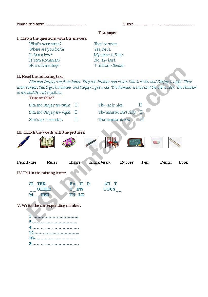 back to school worksheet