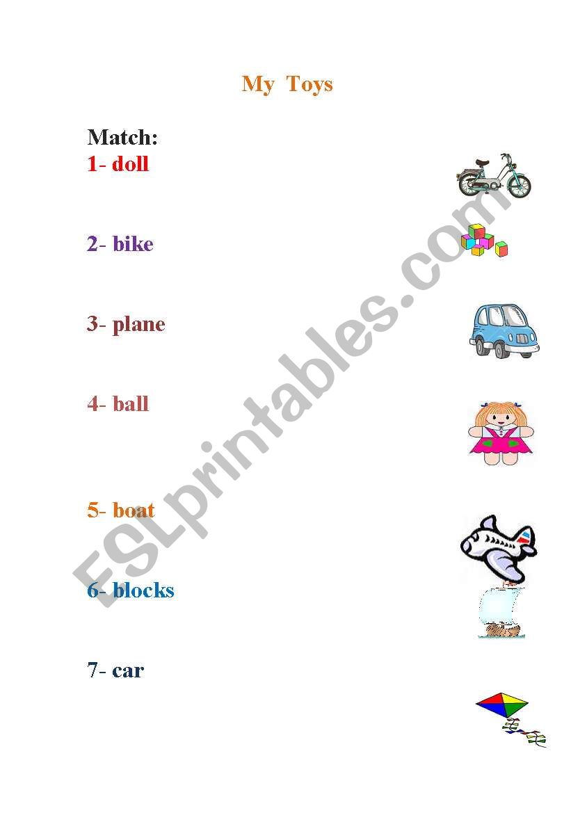 My TOYS worksheet