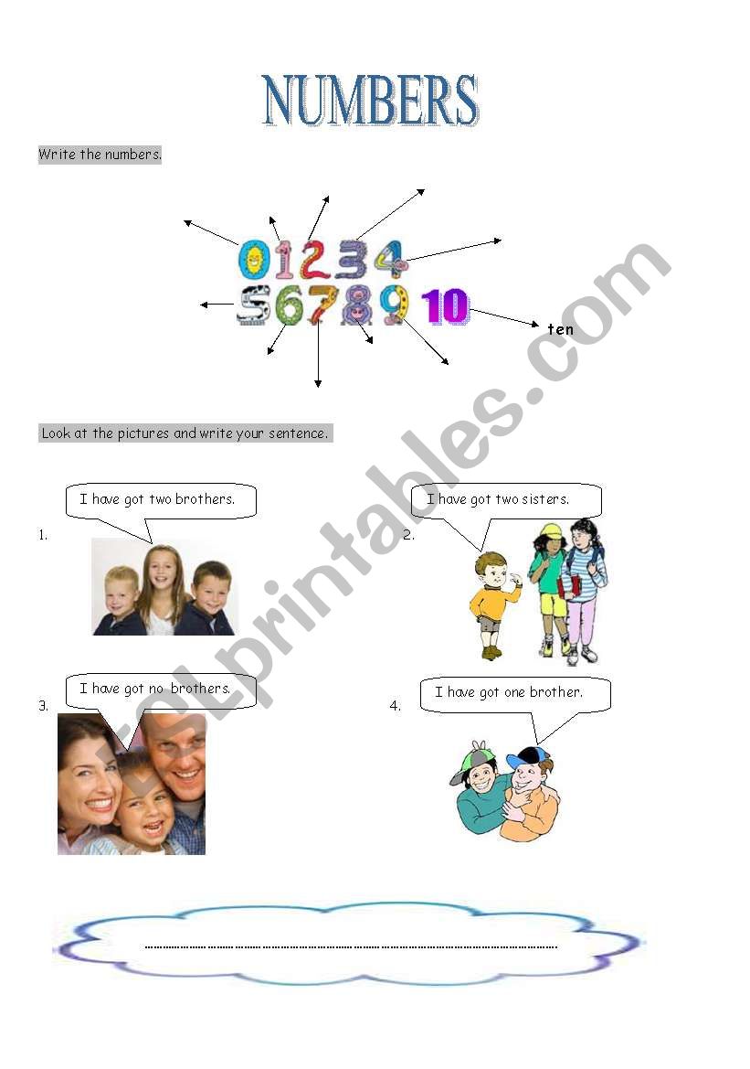 Numbers worksheet