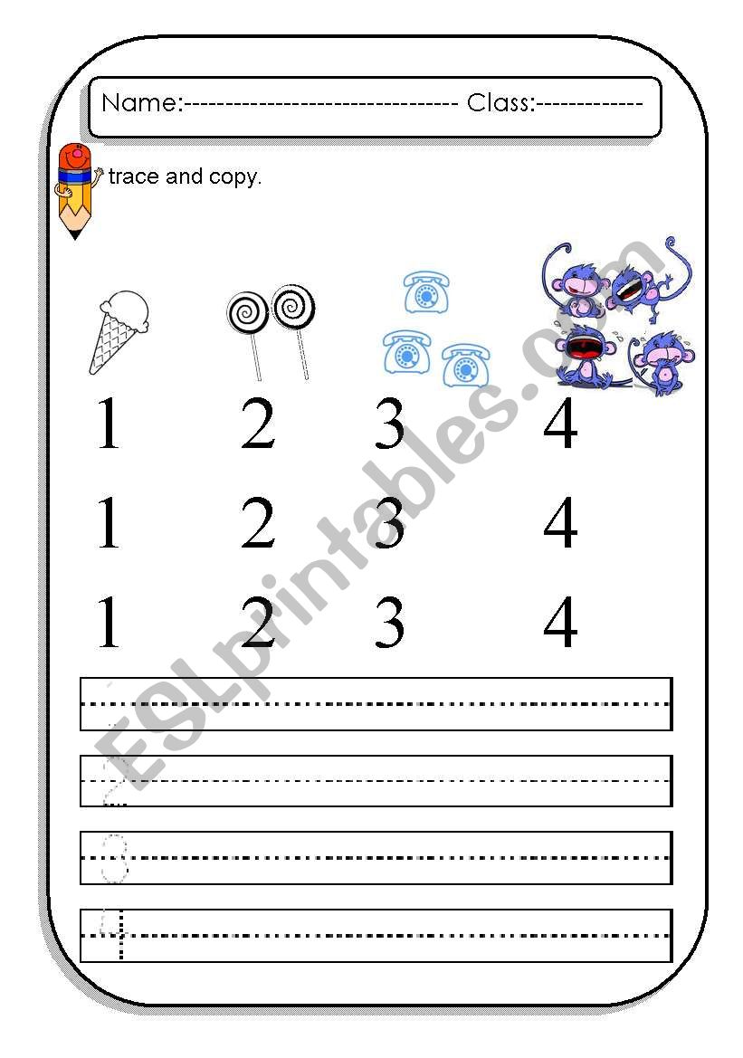Count and Trace worksheet
