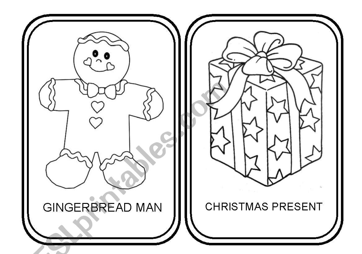 XMAS FLASHCARDS - black and white flashcards 2/2