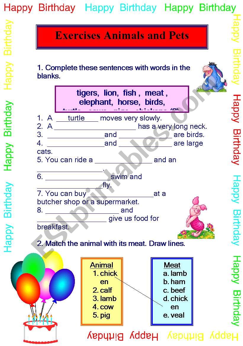 Animals and Pets 1 worksheet