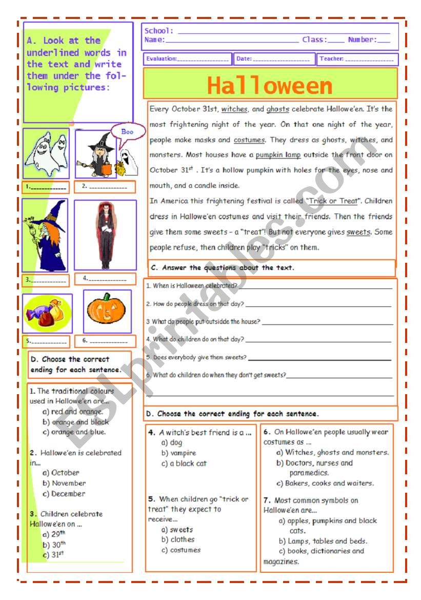Halloween (21.11.09) worksheet