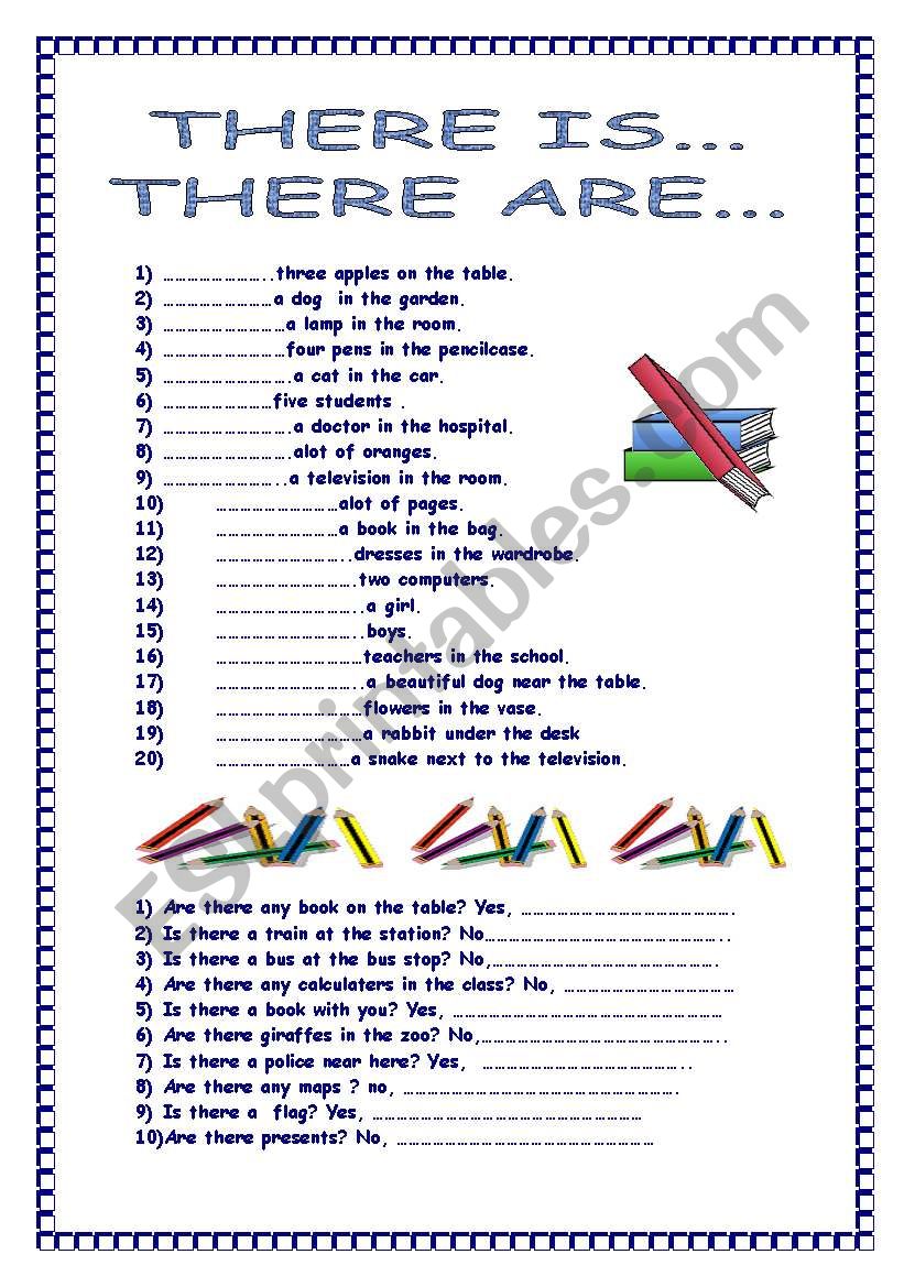 THERE IS-THERE ARE.. worksheet
