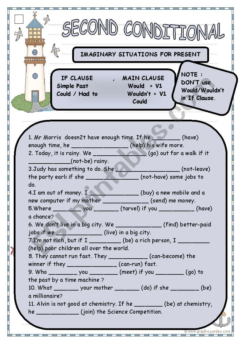 second conditional worksheet