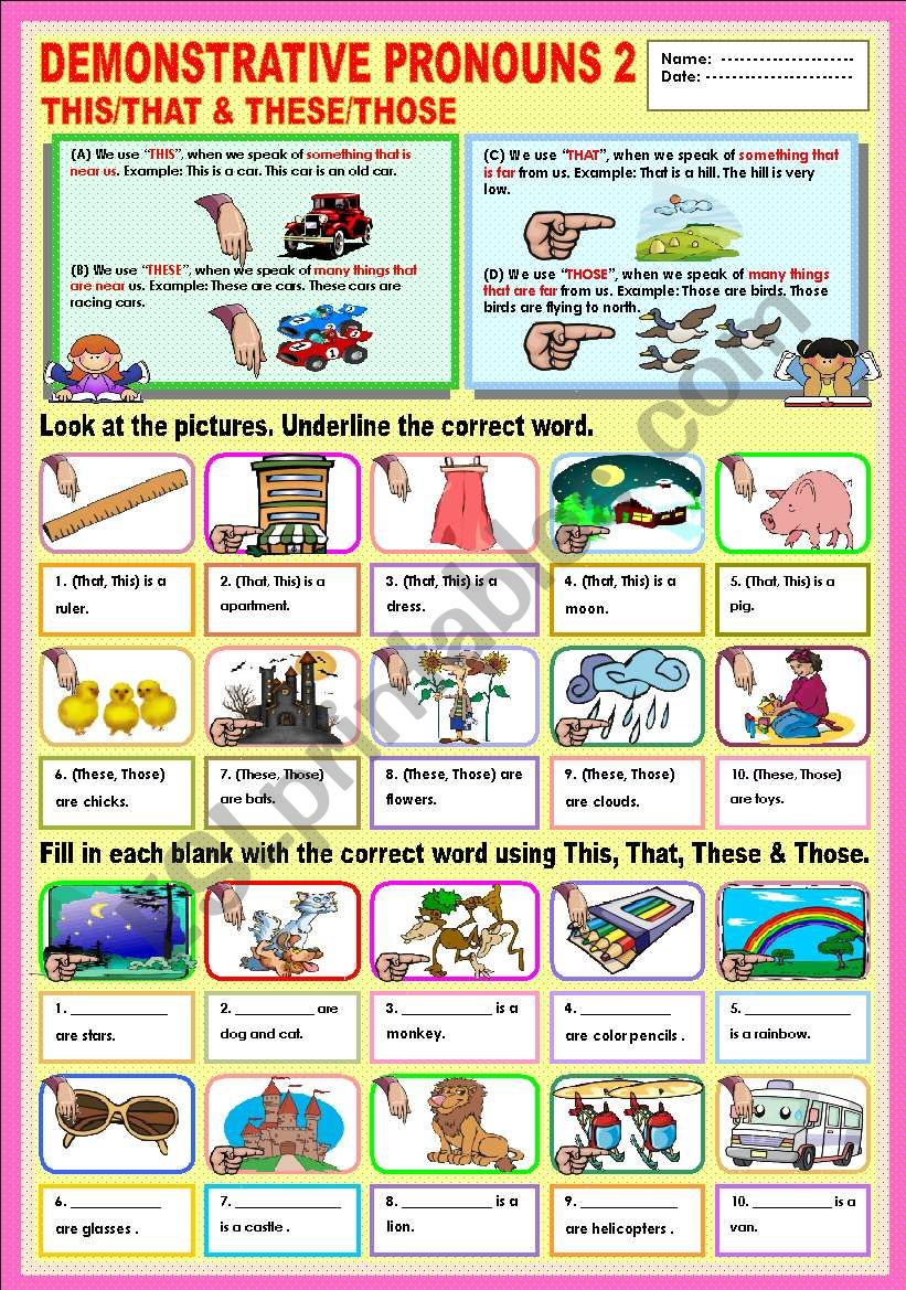 Demonstrative Pronouns 2 This/That & These/Those