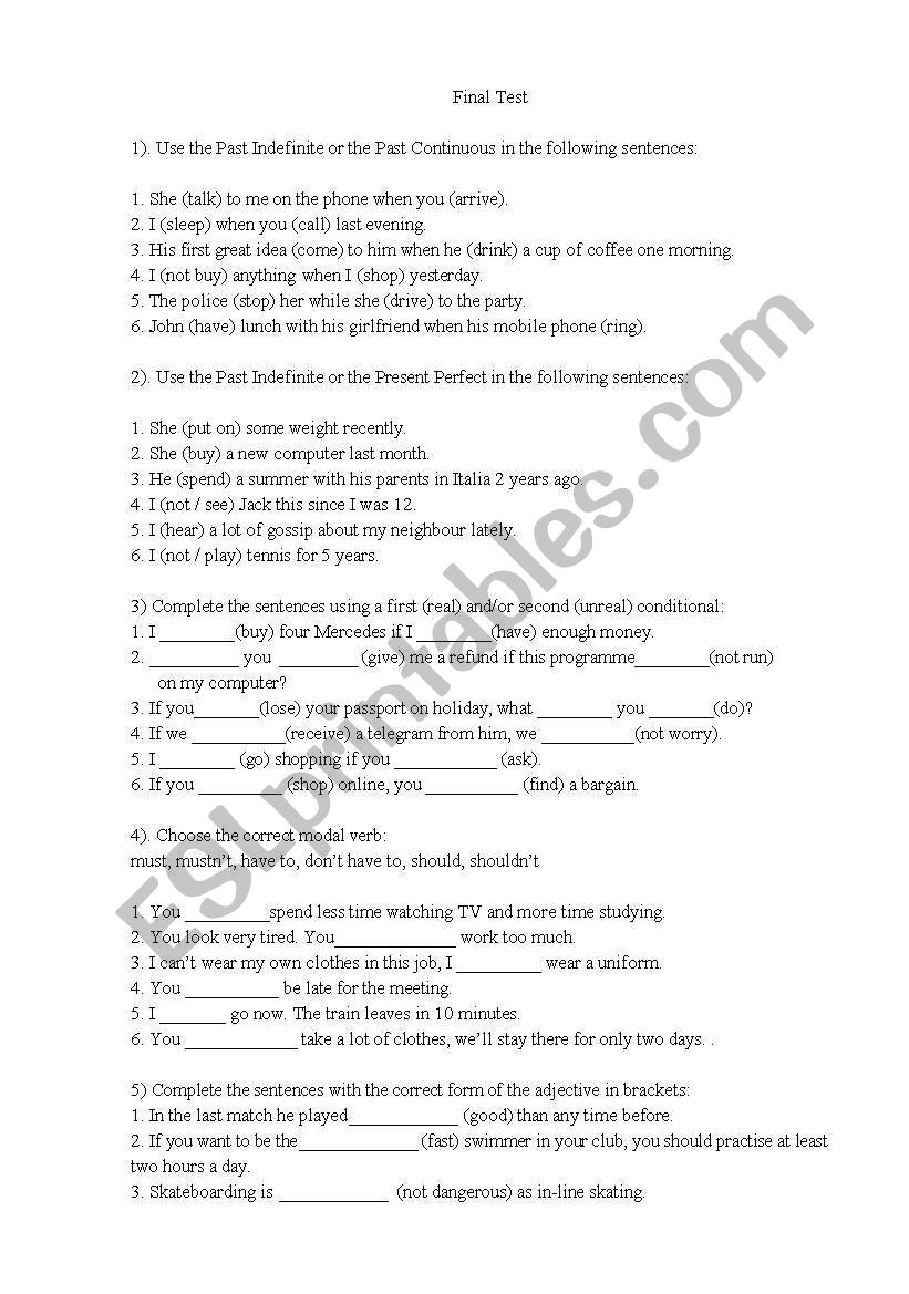 Move pr-intermediate Final Test