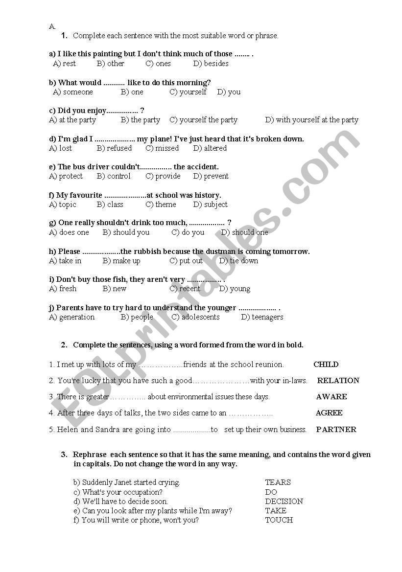 worksheet  worksheet