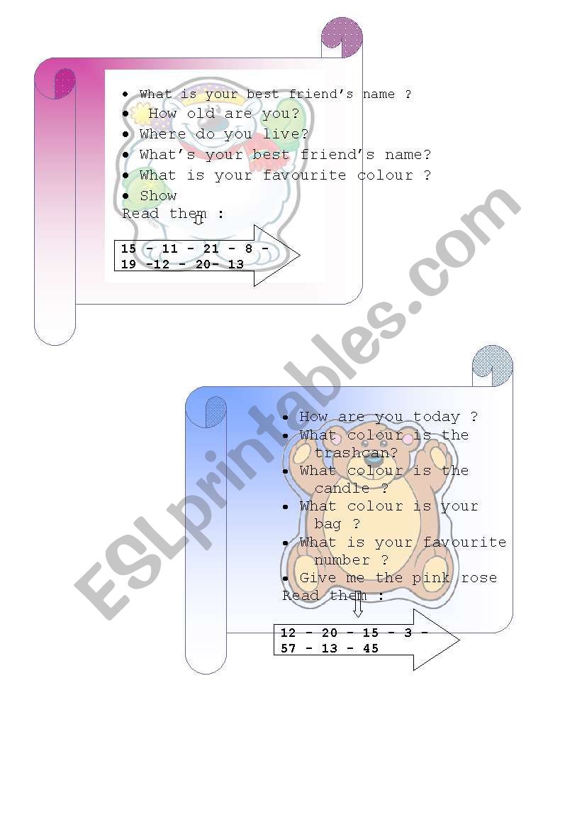 conversation cards worksheet