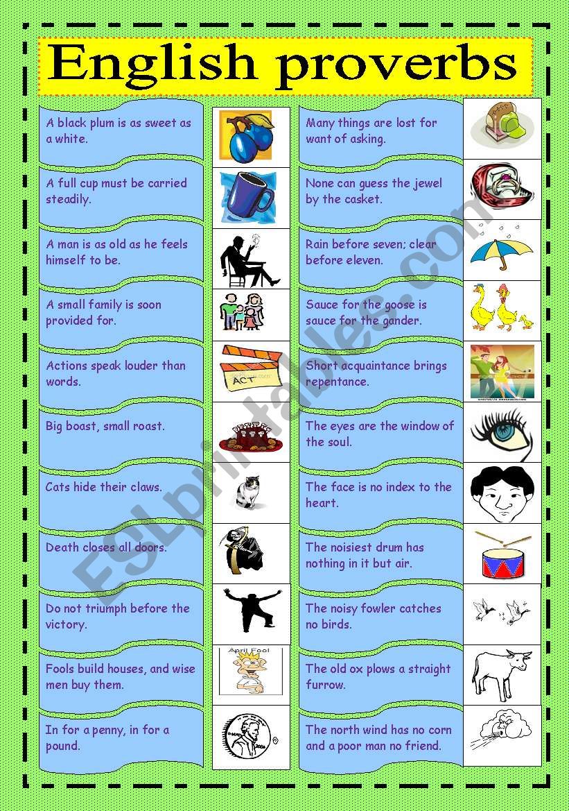 proverbs-esl-worksheet-by-laura-cordoba