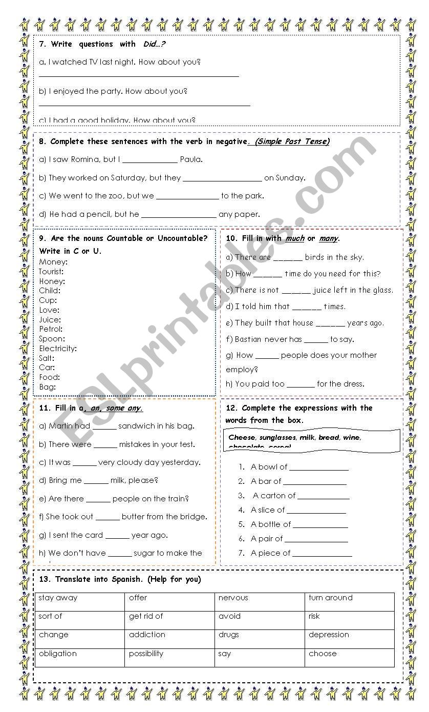 worksheet worksheet