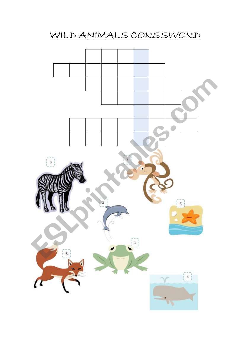 Wild animals worksheet