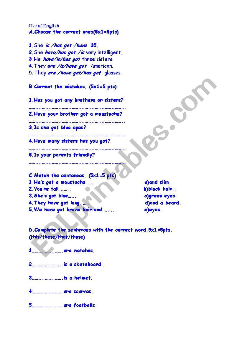 A worksheet for 6th grade worksheet