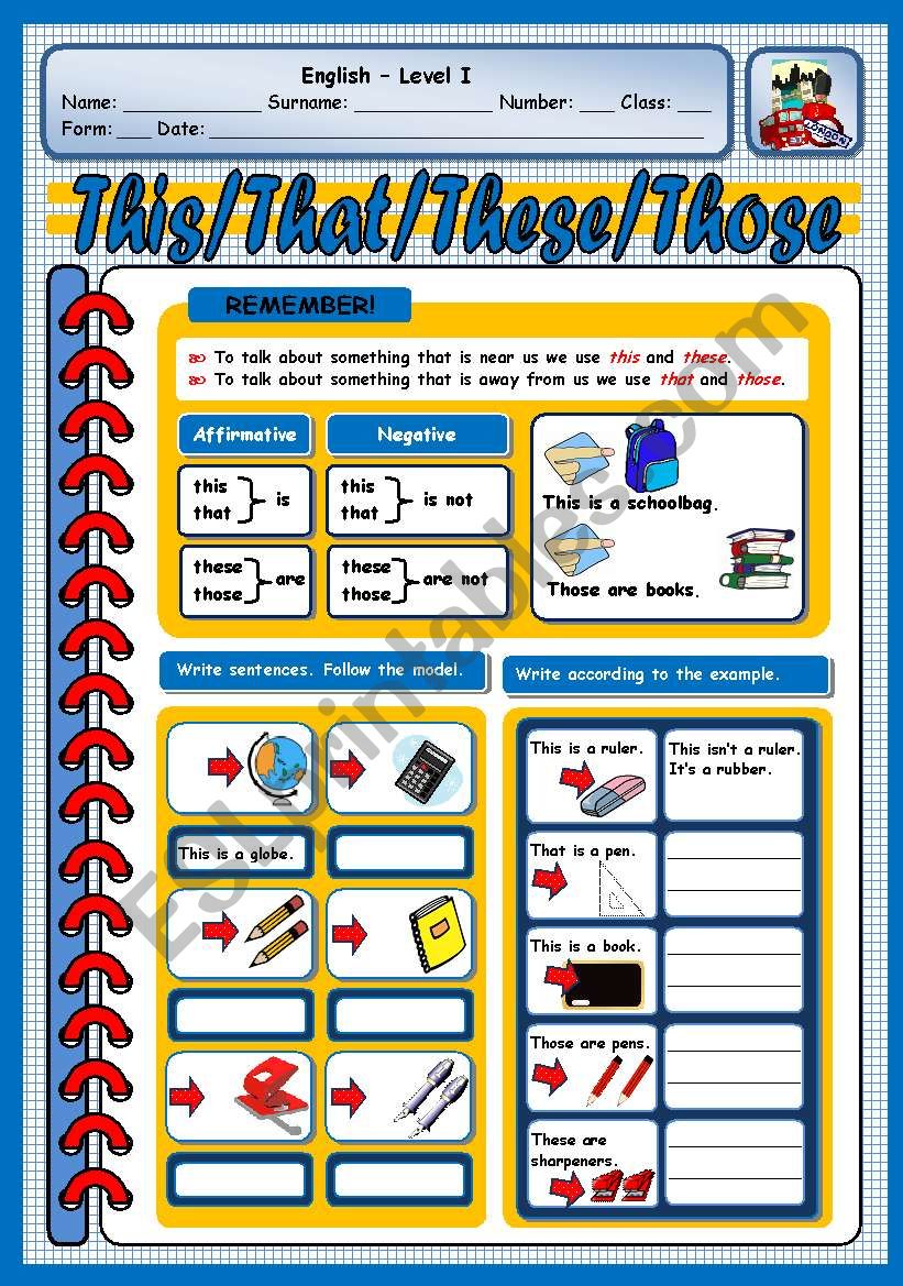 DEMONSTRATIVES - AFFIRMATIVE AND NEGATIVE