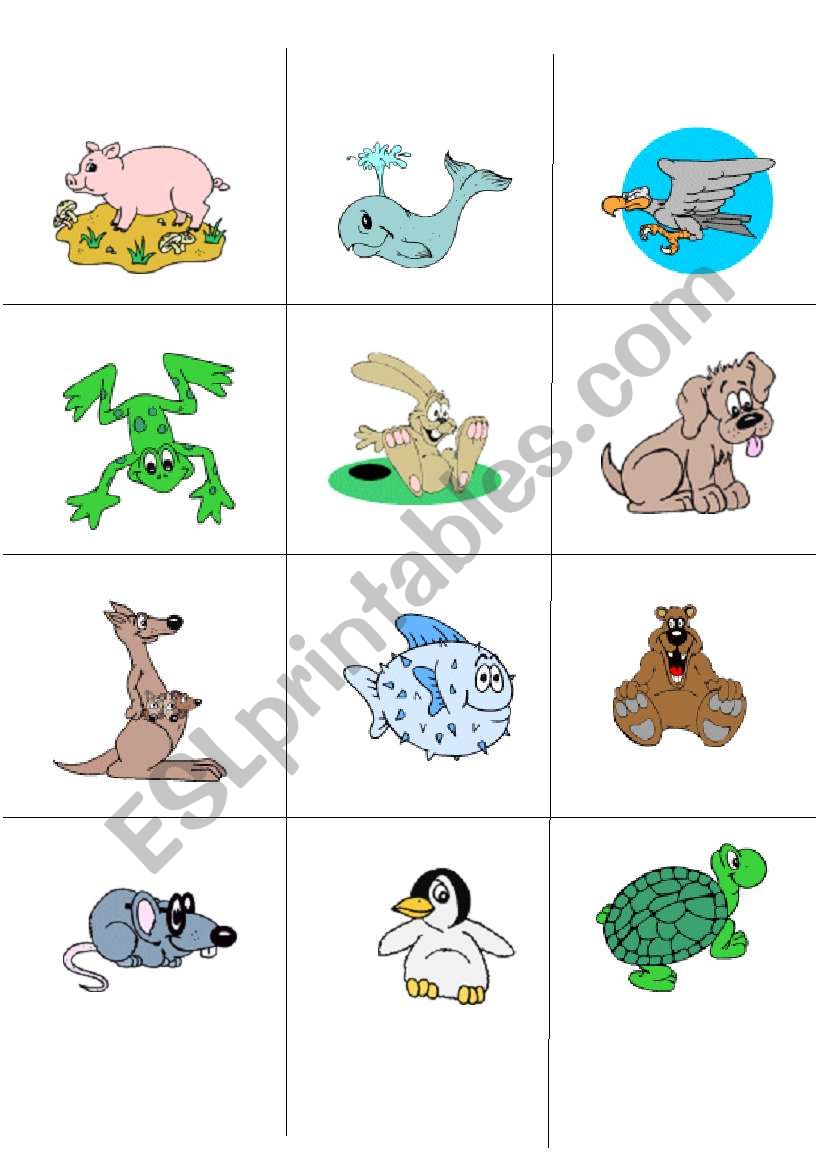 Animal Memory  worksheet