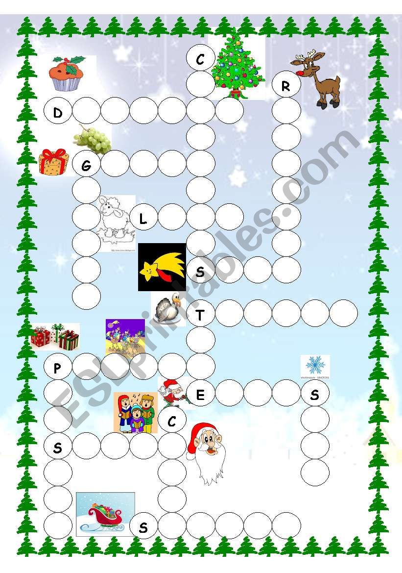 Christmas wordsearch worksheet