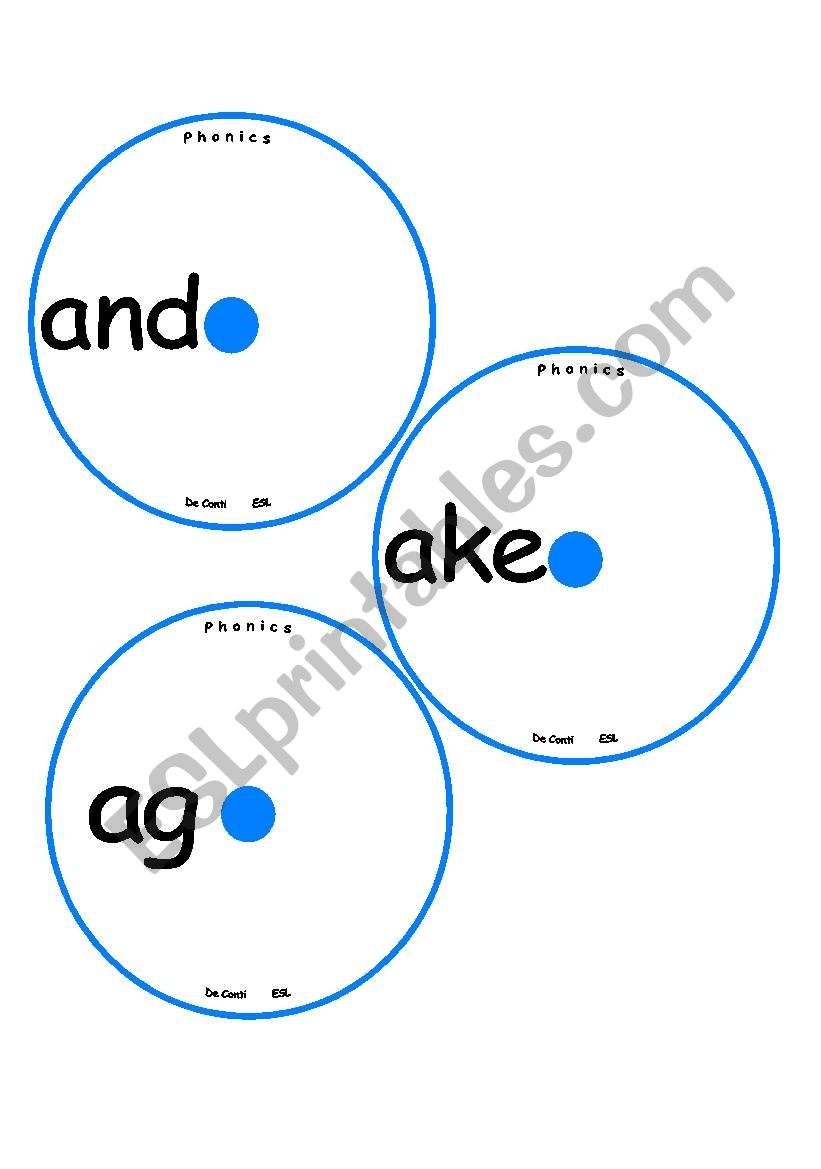 Phonics Wheels - 2 pages worksheet