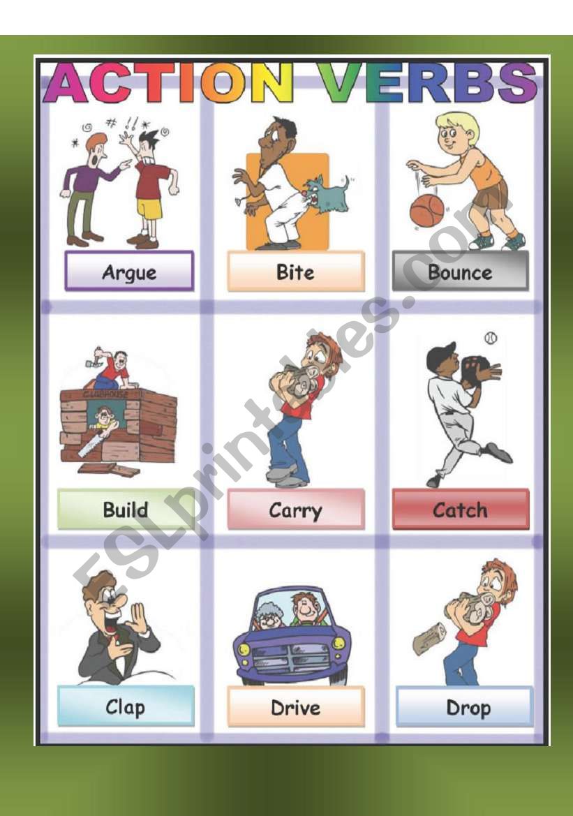 Action Verbs 2/5 worksheet