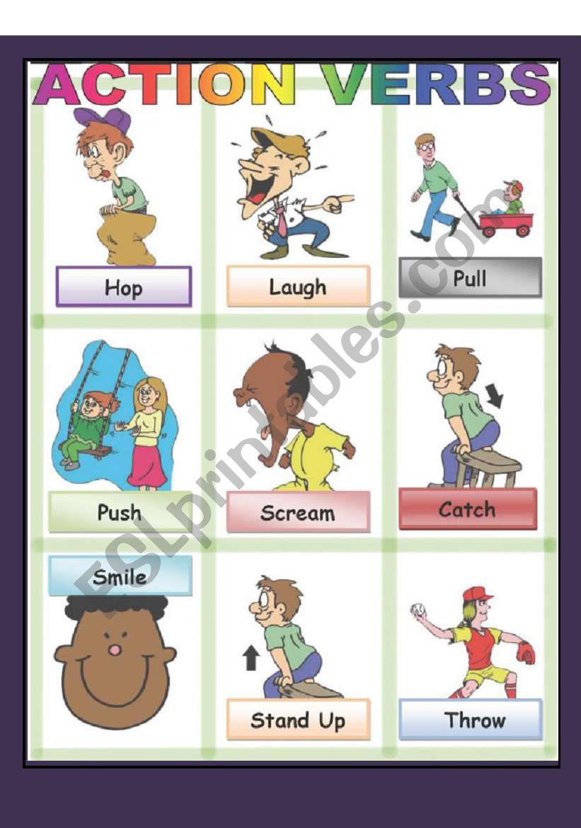 Action Verbs 3/5 worksheet