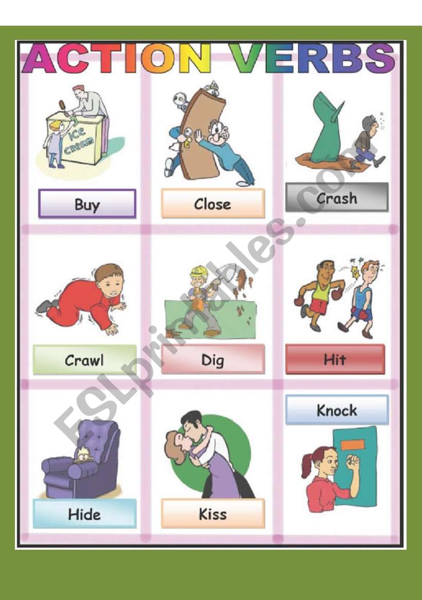 Action Verbs 4/5 worksheet