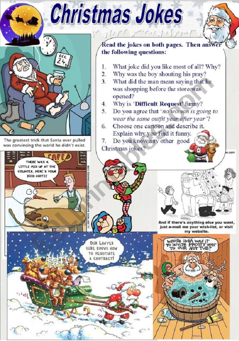 Christmas Jokes (2/2) worksheet