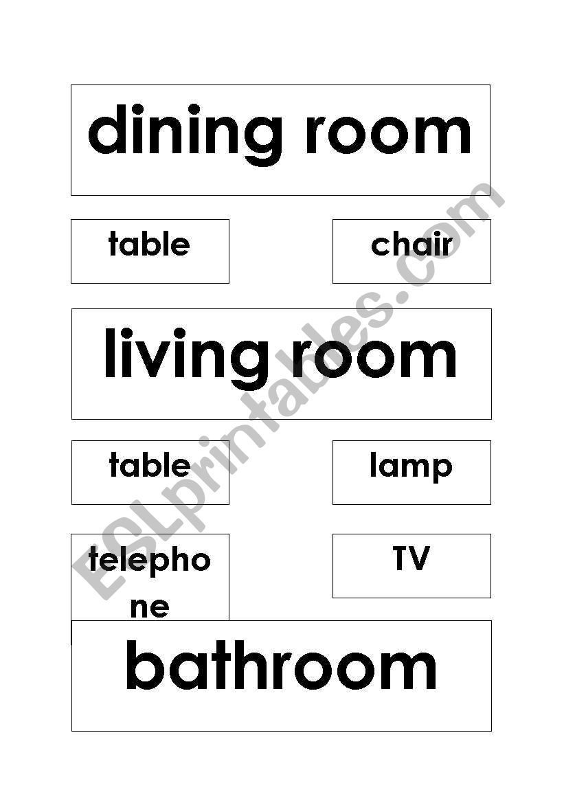 House Labels worksheet