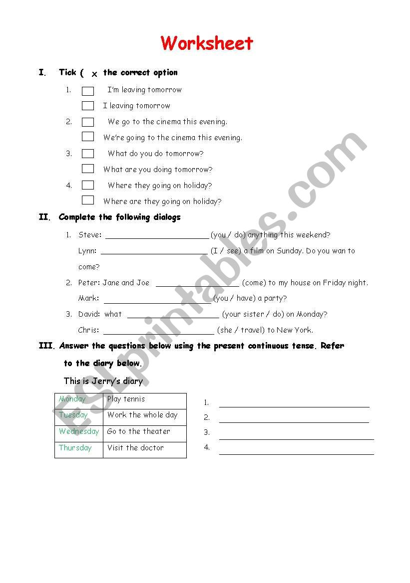 Future ING worksheet