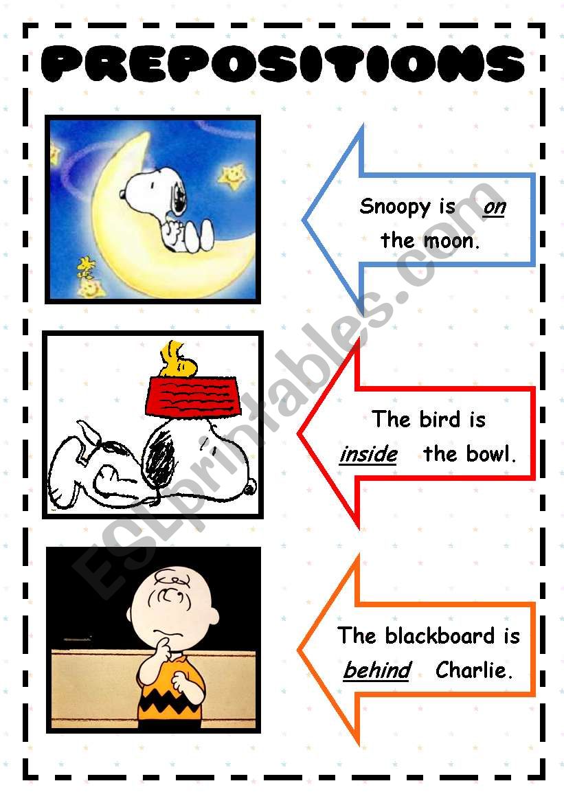 PREPOSITIONS *** 2 POSTERS worksheet